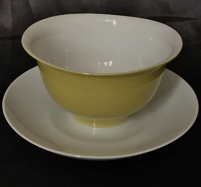 Buy Thomas (Rosenthal) Olive Green Finlandia Range Porcelain Bowl & Attached Plate • 12.50£
