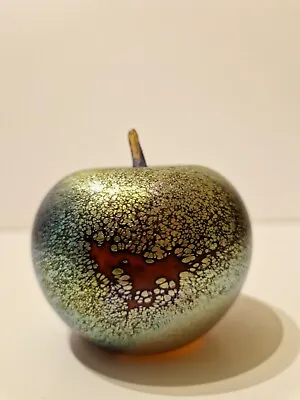 Buy Okra Glass Studios Apple Paperweight , Signed • 28£