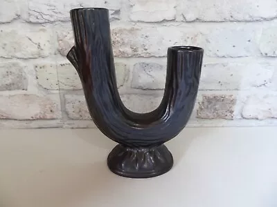 Buy Dartmouth Pottery 290 Vintage Log Effect Design Vase Grey 8  X 5  • 19.99£