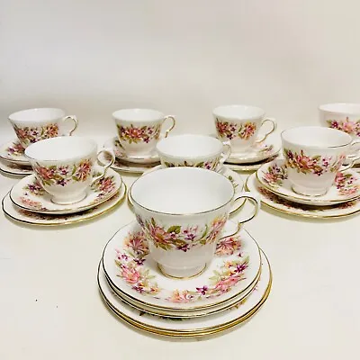 Buy Colclough Bone China Wayside Honeysuckle Cups Saucers Side Plates • 32.95£