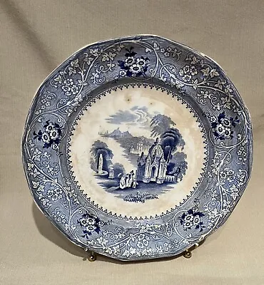 Buy Antique William Adams Columbia Blue Transfer Plate Staffordshire, England 9-1/2  • 12.28£