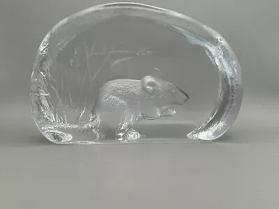 Buy Matts Jonasson Field Mouse Paperweight Glass 11cms X 8cms Sculpture Sweden • 14.99£