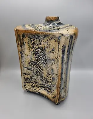 Buy A Vintage Zsolnay Of Pecs Studio Pottery Footed Slab Chimney Vase. • 150£