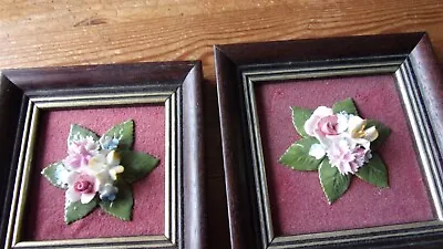 Buy Royal Adderley Handmade Hand Painted Bone China Flower Posies Wall Plaque Pic's • 2.55£