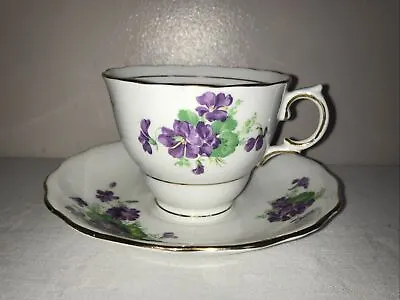 Buy Vintage Pair Colclough Violets Tea Trios, Plates, Cups And Saucers China • 9£