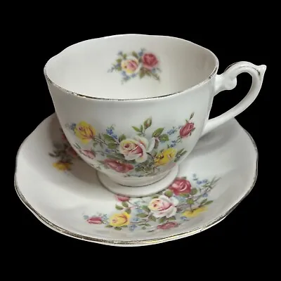 Buy Queen Anne ‘Country Garden’ A Large Cup & Saucer Bone China English Vintage  Vgc • 25£