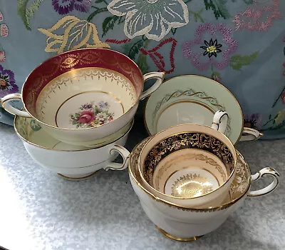 Buy Antique Paragon Fine Bone China Royal Warrant Teacups & Soup Cups • 50£