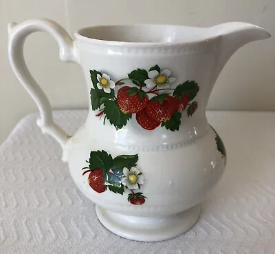 Buy Vintage Strawberry LORD NELSON POTTERY 7  Pitcher England 12-77 Strawberry • 10.61£