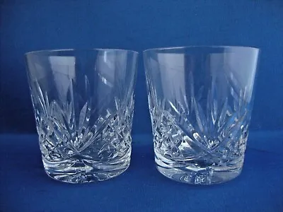 Buy 2 X Edinburgh Crystal Stirling Cut Pattern Whisky Tumblers (1) • 29.95£