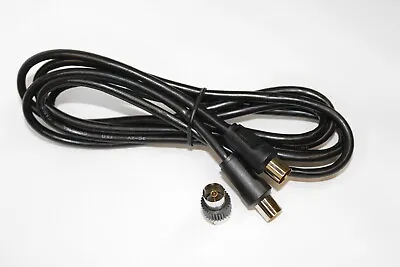 Buy 2m RF Fly Lead Coaxial Aerial Cable Digital TV Male To M Extension BLACK Ariel • 2.57£