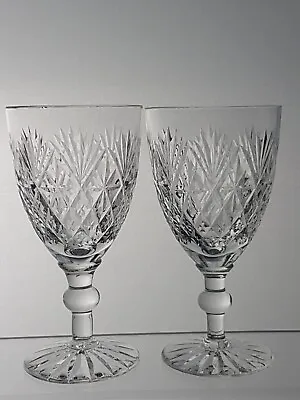 Buy 2 Used Vintage Webb Corbett Warwick Sherry Port Liqueur Lead Crystal Glasses • 14.50£
