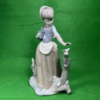 Buy Vintage NAO Llardo Girl With Butterfly Porcelain Figurine 22cm • 29.99£