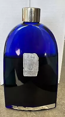 Buy 1940s Vintage Bourjois Paris Cobalt Blue Glass 3 1/4 Oz Perfume Bottle 70% Full • 12.88£