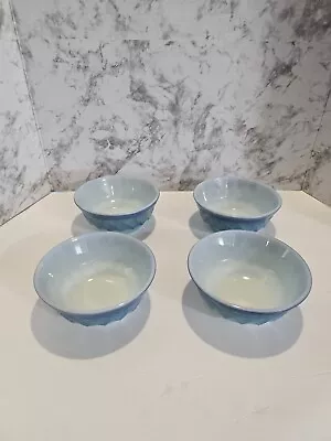 Buy MCM Fire King  Kimberly  Bowls In Blue. Set 4 • 26.30£