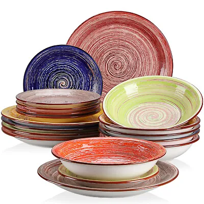 Buy Vancasso ALBERO Dinner Set 18/24pc Stoneware Tableware Plate Bowl Service For 6 • 69.99£