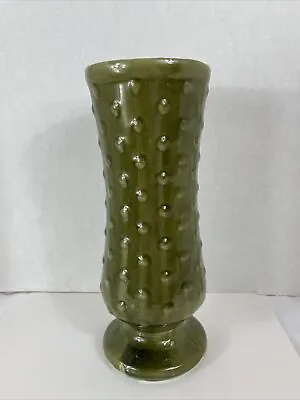 Buy BRUSH MCCOY Vase USA ART POTTERY HOBNAIL Green 9.75 INCHES Vtg Retro MCM • 14.39£