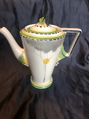 Buy Art Deco Burleigh Ware Green Dawn Zenith Teapot - RARE VINTAGE - Good Condition • 52£
