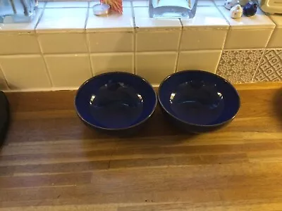Buy DENBY - IMPERIAL BLUE COUPE - Cereal Bowls X2.Brand New. • 27.99£