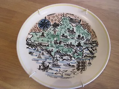 Buy Poole Pottery Plate - Map Of County Of DORSET  Measures 9 Inch Diameter   • 19.99£