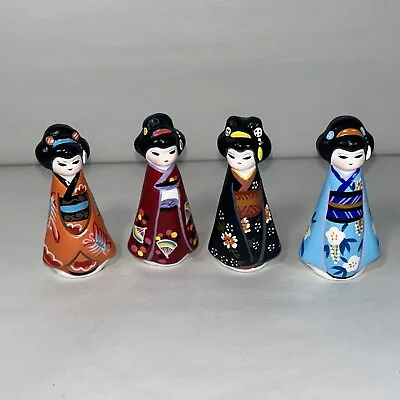 Buy Set Of 4 Vintage Pottery Miniature Geisha 3  Figurines • 47.94£