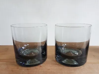 Buy Vintage Smoky Glass Large Tumbler X 2 Space Age • 14.99£