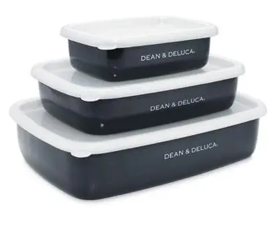 Buy DEAN & DELUCA Enameled Container Charcoal Grey Set Of 3 S,M,L • 76.82£