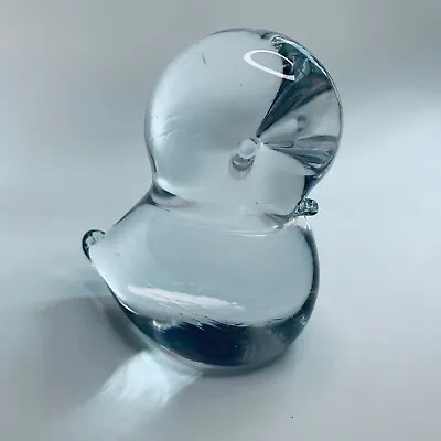 Buy Duckling Clear Glass Paperweight Vintage Figure, Swedish Art Glass? • 9.99£