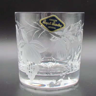 Buy Royal Brierley Fuchsia Pattern 3⅜  Double Old Fashioned Whisky Tumblers (10218) • 23.50£