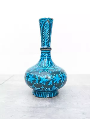 Buy Antique 19th C Studio Art Pottery Vase Turkish Middle Eastern Turquoise Teal • 200£