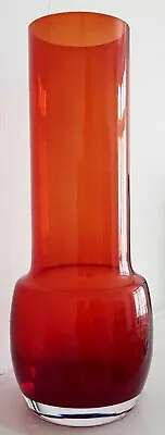 Buy Tamara Aladin Finland 🇫🇮 Riihimaki Red Glass Vase  • 20£
