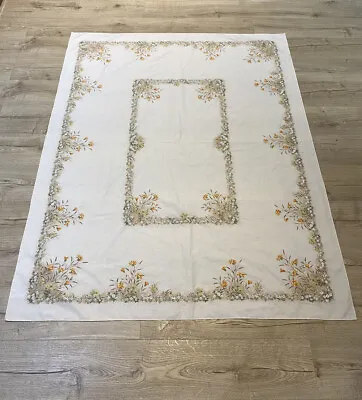 Buy MARKS & SPENCER FIELD FLOWERS TABLE CLOTH VGC VINTAGE 1980s 66” X 51” • 15£