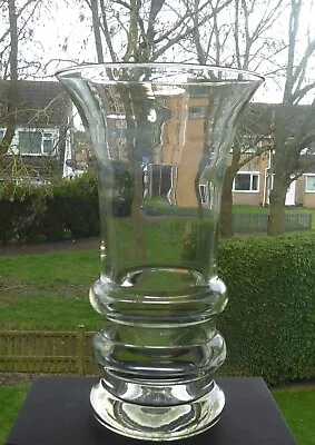 Buy Vintage Dartington Crystal Art Glass Wibble Vase Extra Large And Heavy • 25£