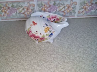 Buy Poole Pottery Ophelia Bone China Floral & Butterfly Conch Sea Shell • 9.99£