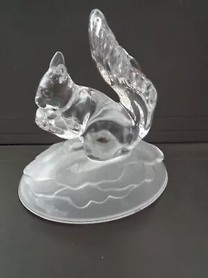 Buy Vintage Crystal RCR Glass Squirrel Holding A Nut Figurine Ornament Frosted Base  • 4.99£