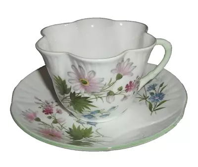 Buy CROWN STAFFORDSHIRE England  Wild Flowers  Fine Bone China CUP & SAUCER • 14.45£