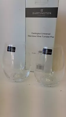 Buy Dartington Tony Laithwaite Crystal Stemless Wine Tumblers Set Of 2 Brand New • 15.99£