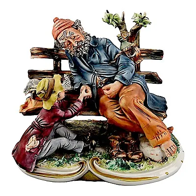Buy Capodimonte Figurine, Tramp On Bench, Very Large Size • 125£