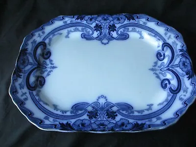 Buy Burgess & Leigh ,Middleport Pottery ,c1912,Large Meat Plate ,Flow Blue ,Burleigh • 148£