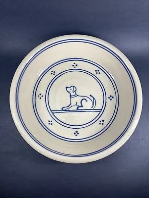 Buy Cornish Hill Pottery New Hampshire Dog Design Pie Dish Plate Signed Gogi • 17.03£