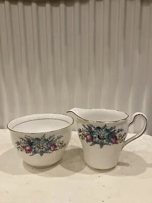 Buy Vintage Colclough Turquoise & Pink Floral 6632 China Jug & Sugar Bowl Vgc • 10.50£