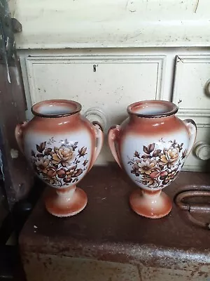 Buy Pair Rockingham Pottery Flower Pots • 12£