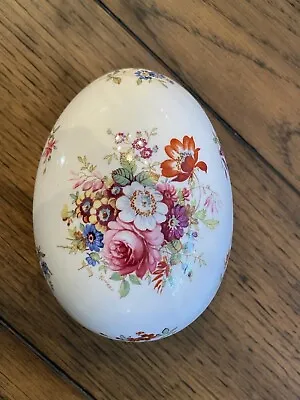 Buy VTG Floral Bone China Easter Egg Hammersley Made In England Trinket Box • 21.14£