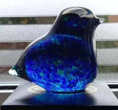 Buy Lovely Blue Green Wedgwood Glass Dumpy Bird 7cm High • 30£