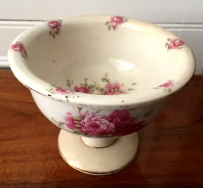 Buy Antique Original Rare Wemyss Pottery Large 15cm Tall Pedestal Bowl Cabbage Rose • 79.99£