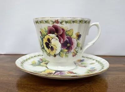 Buy DUCHESS Fine Bone China Tea Cup & Saucer Set Pansy Flowers Made In England • 11.86£