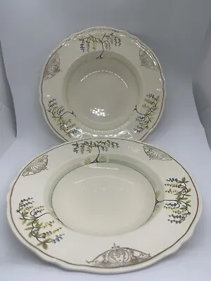 Buy Cream Petal Grindley England 2 X Soup Bowls Rare Tree Pattern Nouveau-eque • 22.99£