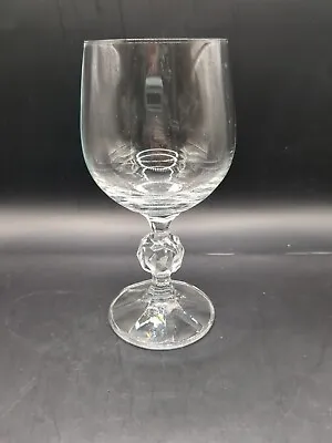Buy Import Assoc Czech Bohemia  Claudia  Wine Glasses Diamond Ball Stem Vintage • 5.78£