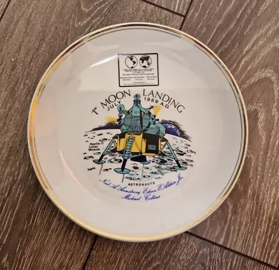 Buy 1st Moon Landing 1969 Commemorative Plate Crown Clarence Ironstone • 10.99£