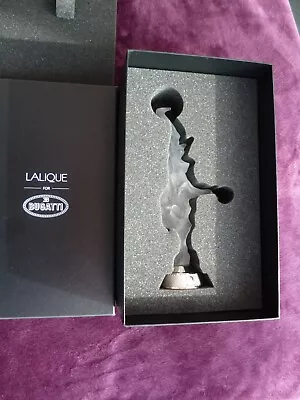 Buy LALIQUE Signed FRENCH GLASS BUGATTI CAR MASCOT-HOOD ORNAMENT On Metal Base Mount • 5,950£