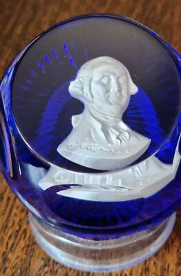 Buy DANBURY MINT Cristal D'Albret Washington Glass Paperweight Founding Fathers  • 19.99£